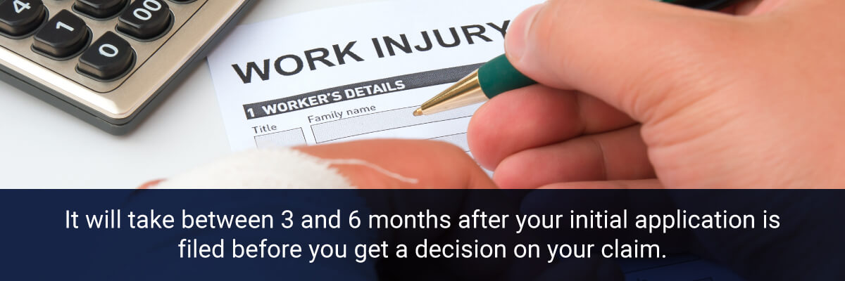 It will take between 3 and 6 months after your initial application is filed